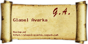 Glasel Avarka névjegykártya
